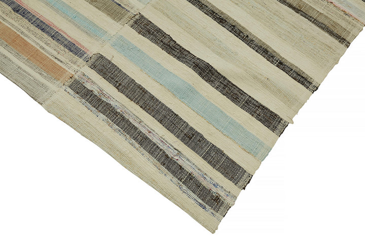 6x9 Multicolor Anatolian Striped Kilim Rug - 47316