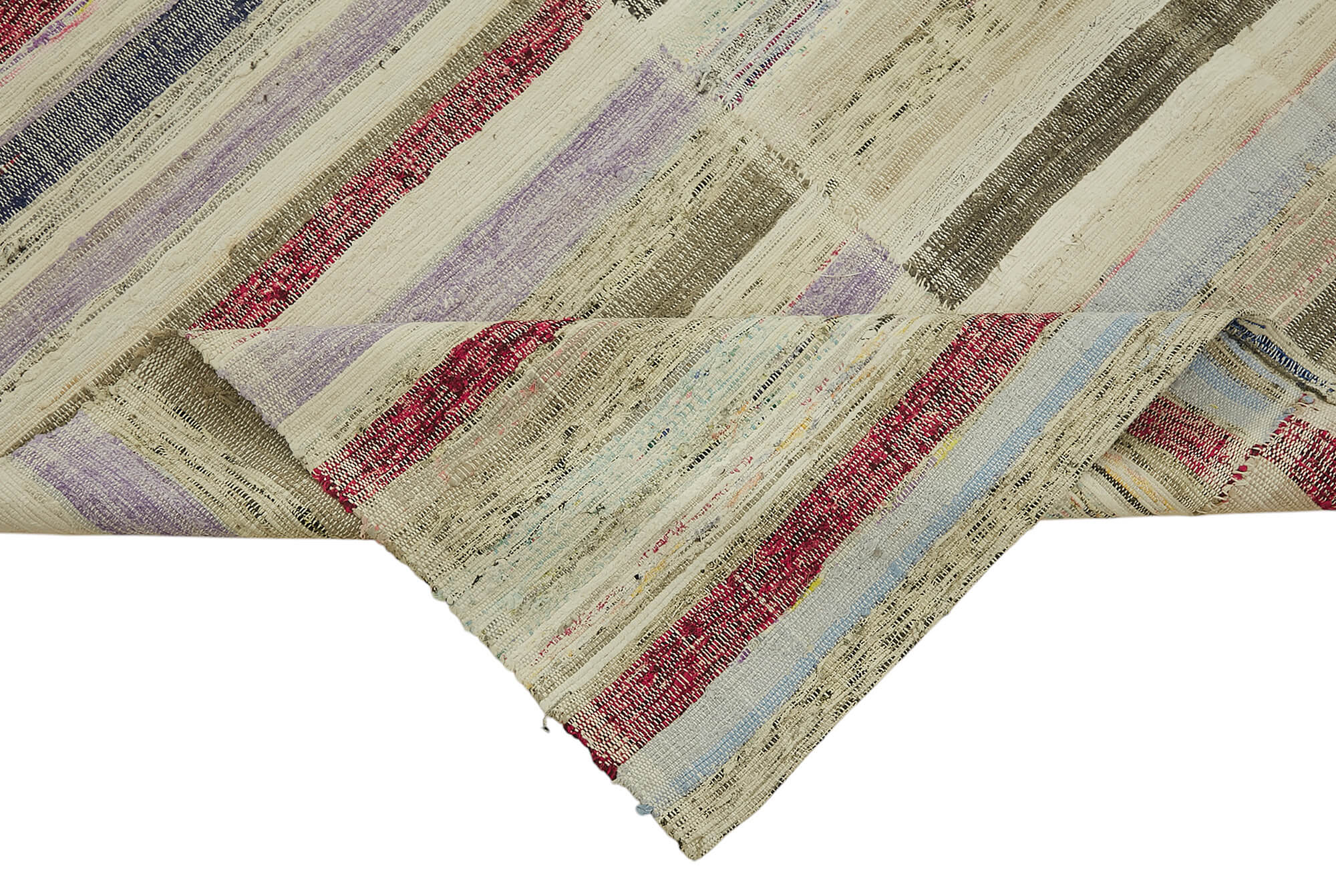 6x9 Multicolor Anatolian Striped Kilim Rug - 47316