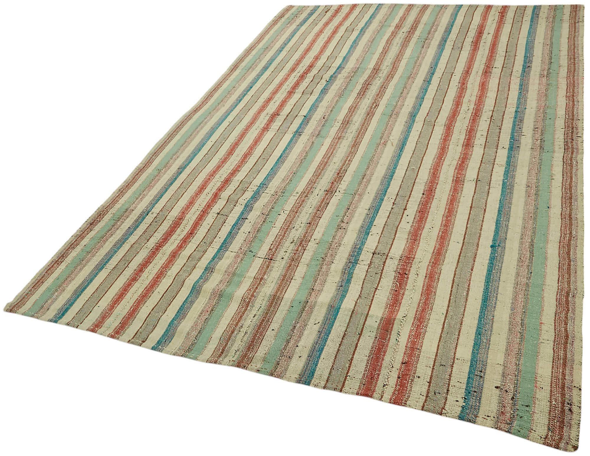 6x9 Multicolor Anatolian Striped Kilim Rug - 47317