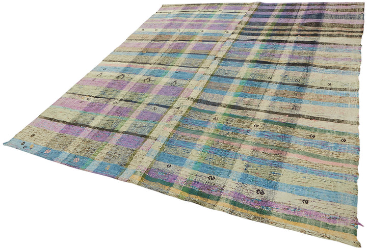 8x9 Multicolor Anatolian Striped Kilim Rug - 47325