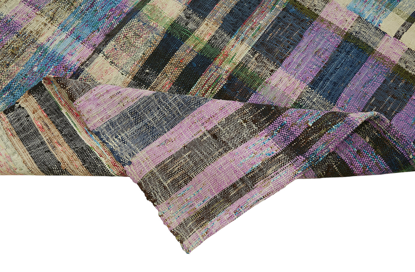 8x9 Multicolor Anatolian Striped Kilim Rug - 47325