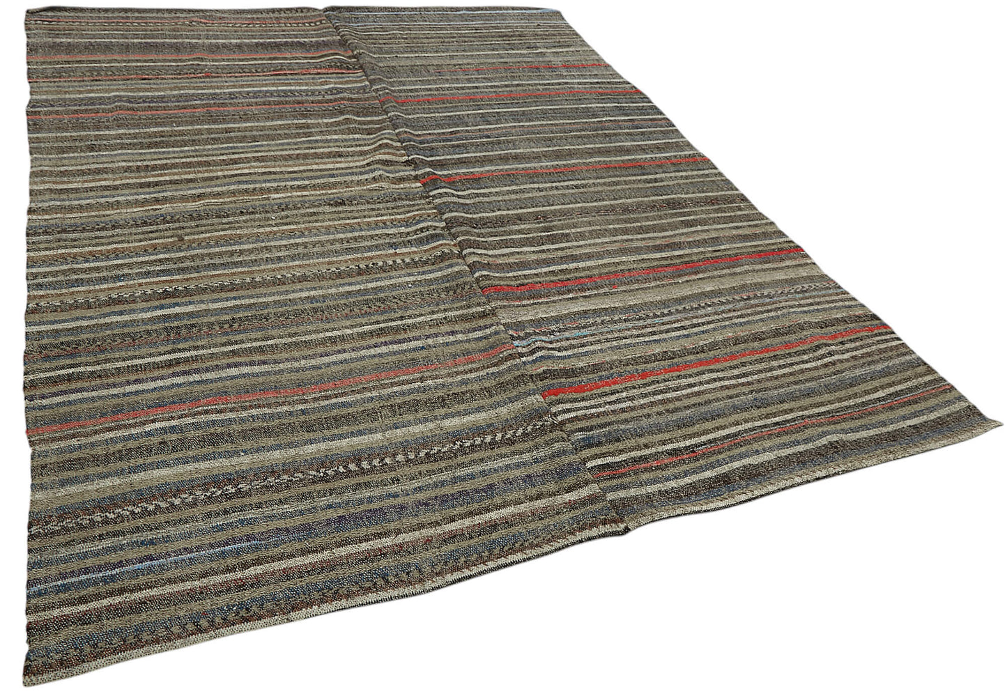7x9 Vintage Chaput Kilim Rug - 47329