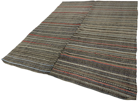 7x9 Vintage Chaput Kilim Rug - 47329