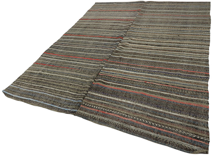 7x9 Vintage Chaput Kilim Rug - 47329