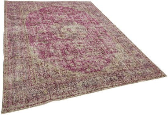 7x10 Hand-Knotted Turkish Vintage Rug - 47339