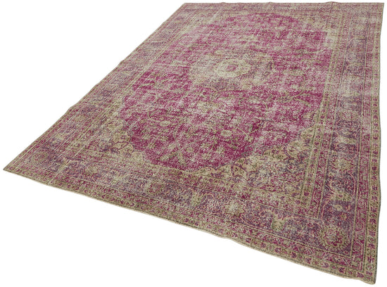 7x10 Hand-Knotted Turkish Vintage Rug - 47339