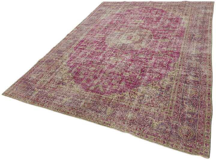 7x10 Hand-Knotted Turkish Vintage Rug - 47339