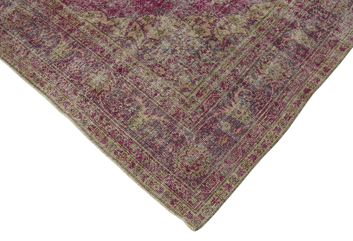 7x10 Hand-Knotted Turkish Vintage Rug - 47339