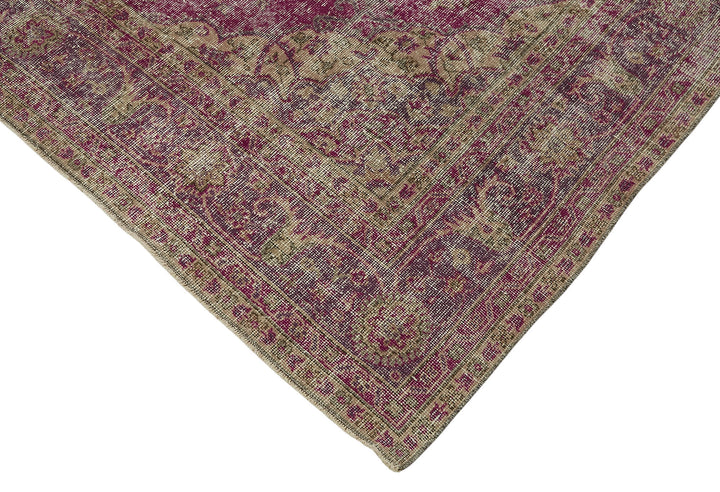 7x10 Hand-Knotted Turkish Vintage Rug - 47339