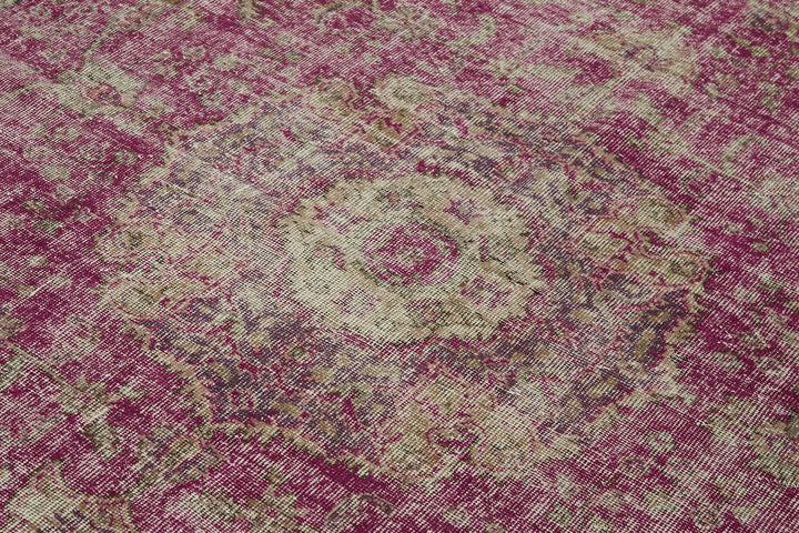7x10 Hand-Knotted Turkish Vintage Rug - 47339