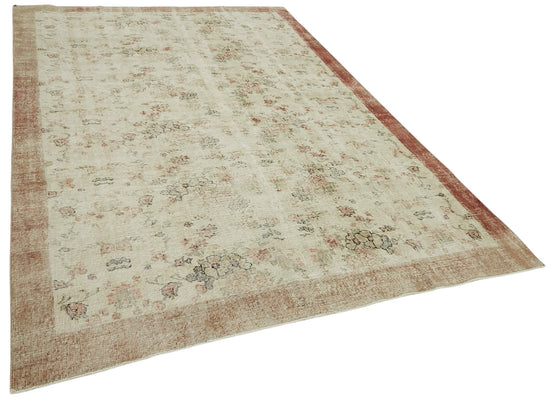 7x10 Hand-Knotted Turkish Vintage Rug - 47340