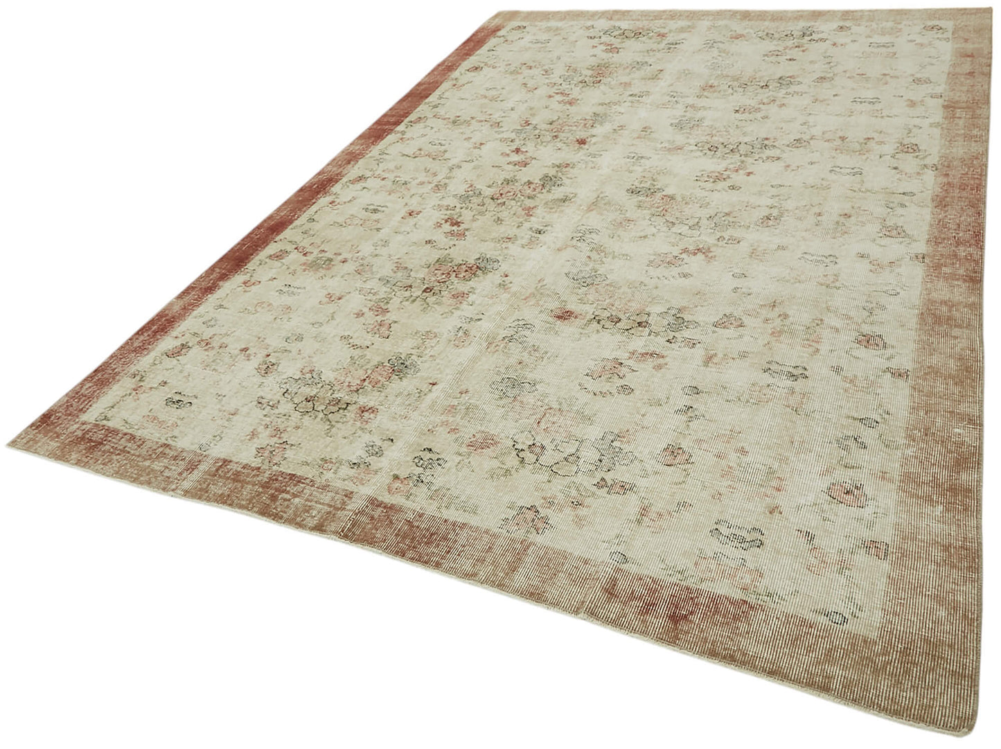 7x10 Hand-Knotted Turkish Vintage Rug - 47340