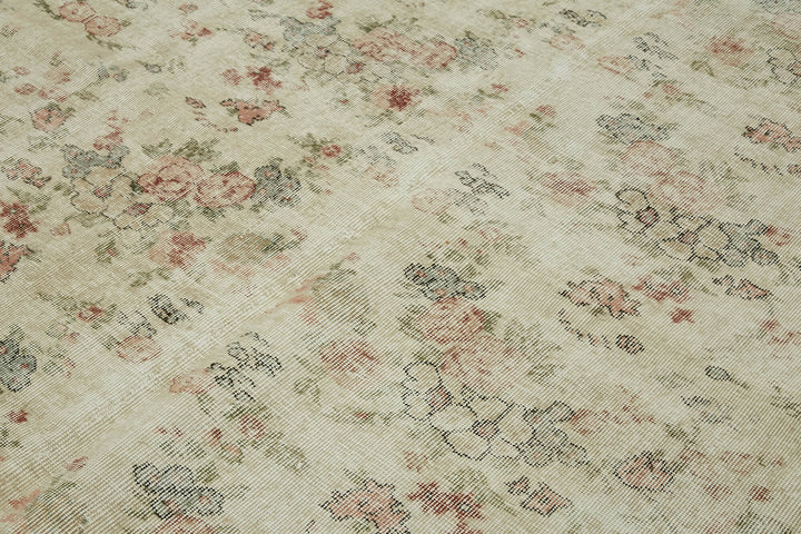 7x10 Hand-Knotted Turkish Vintage Rug - 47340