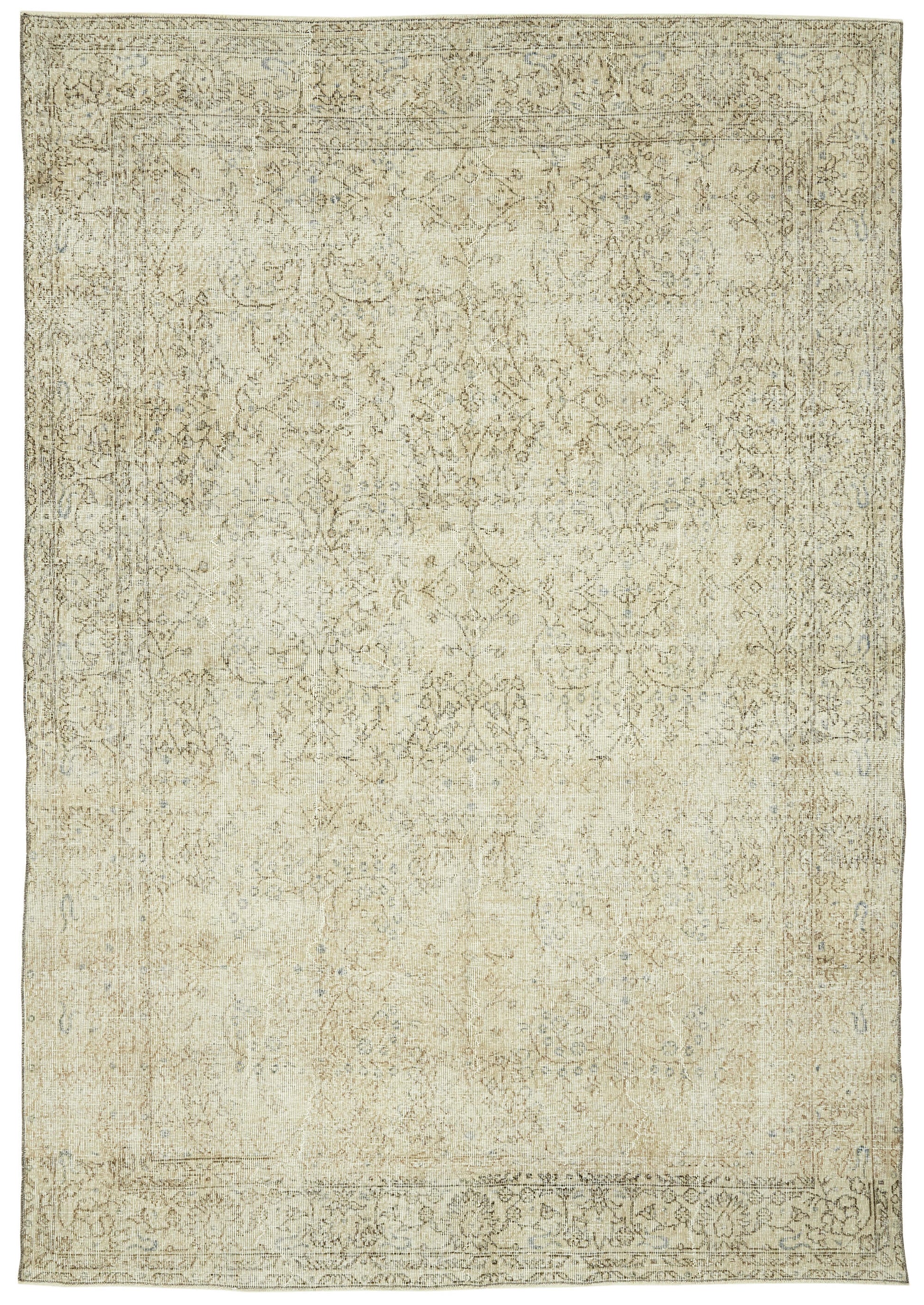 7x10 Hand-Knotted Turkish Vintage Rug - 47349