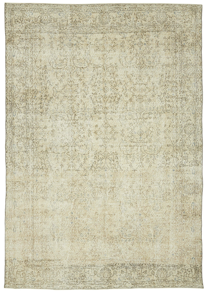 7x10 Hand-Knotted Turkish Vintage Rug - 47349