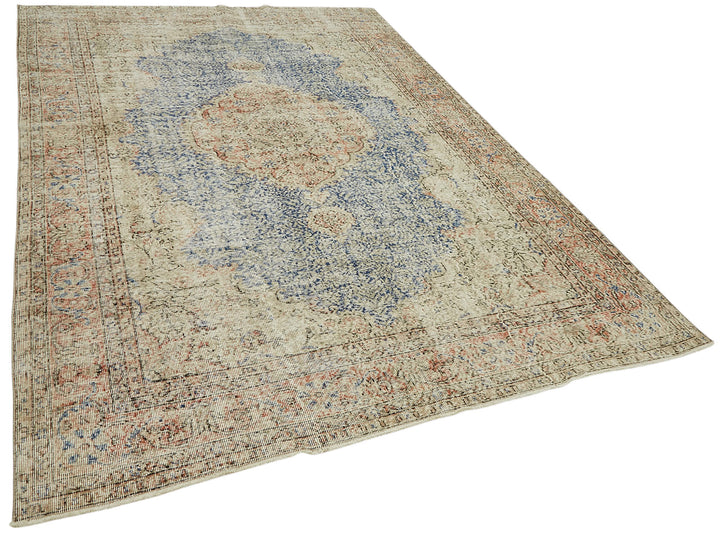 7x11 Hand-Knotted Turkish Vintage Rug - 47351