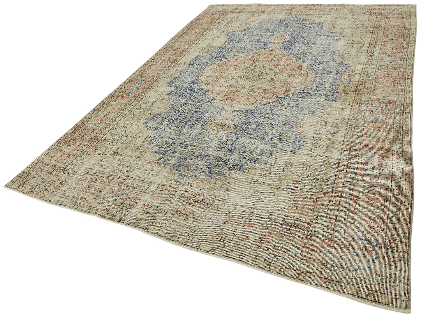 7x11 Hand-Knotted Turkish Vintage Rug - 47351