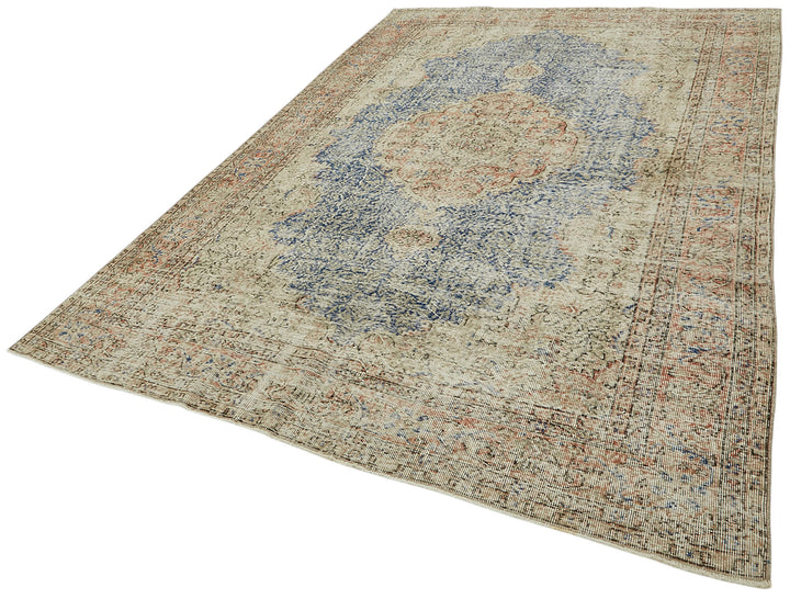 7x11 Hand-Knotted Turkish Vintage Rug - 47351