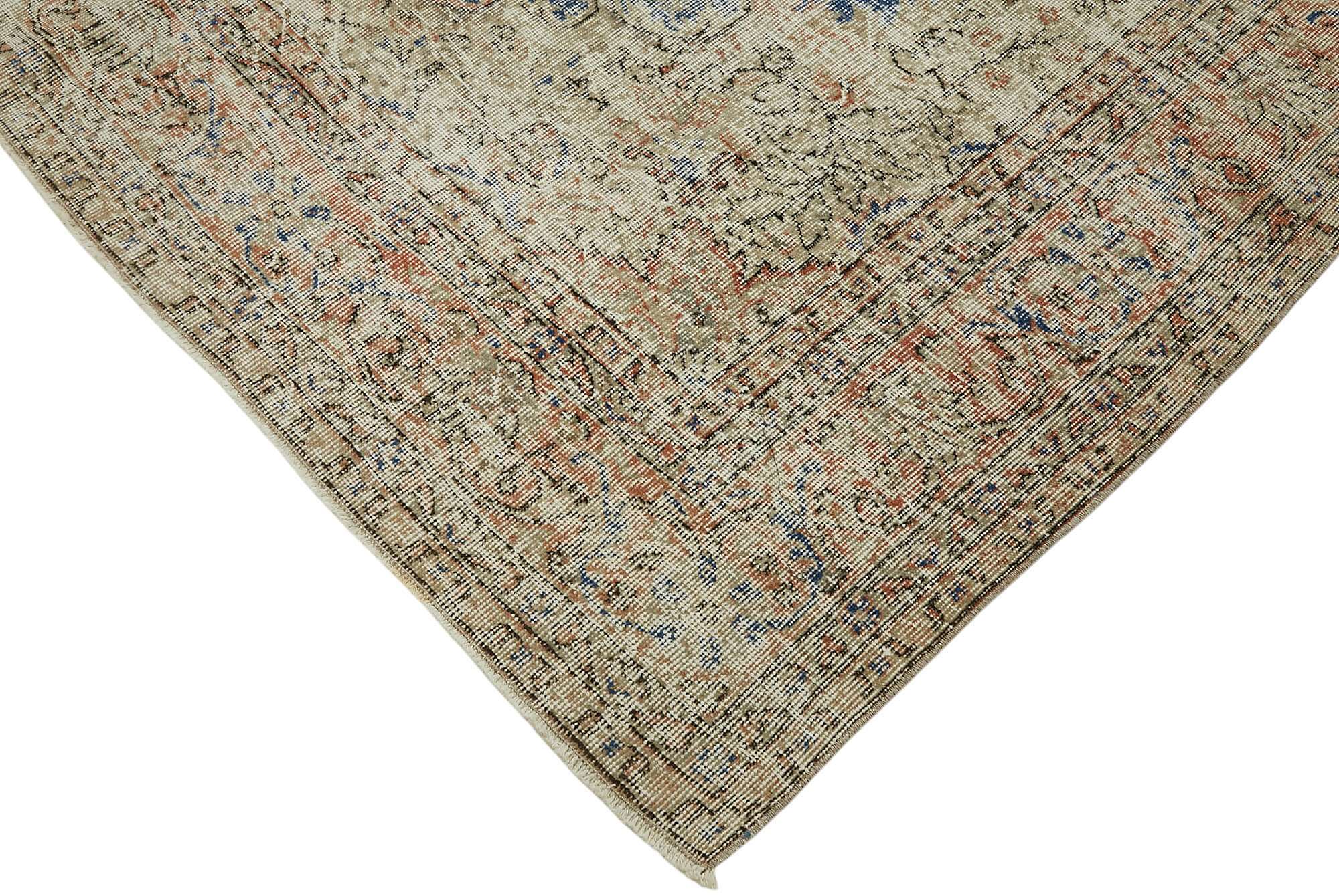7x11 Hand-Knotted Turkish Vintage Rug - 47351