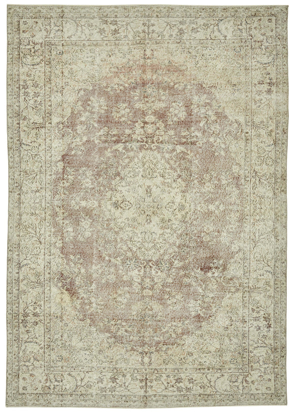 7x10 Hand-Knotted Turkish Vintage Rug - 47357