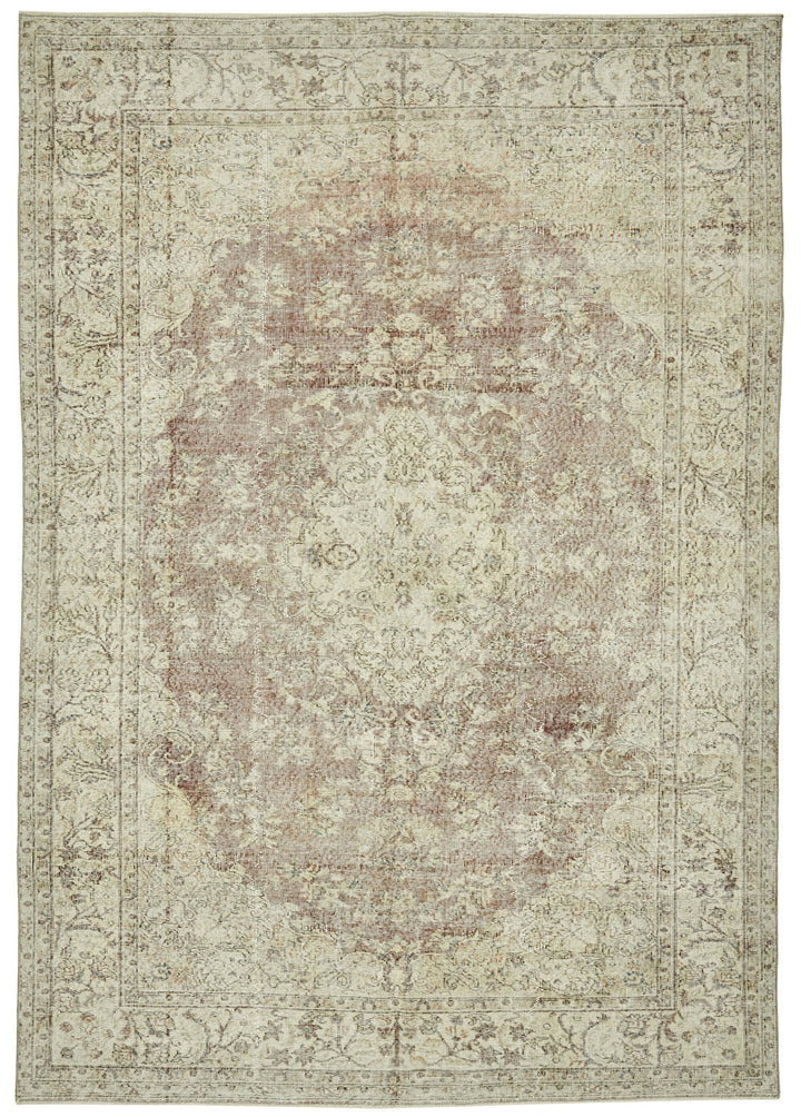 7x10 Hand-Knotted Turkish Vintage Rug - 47357