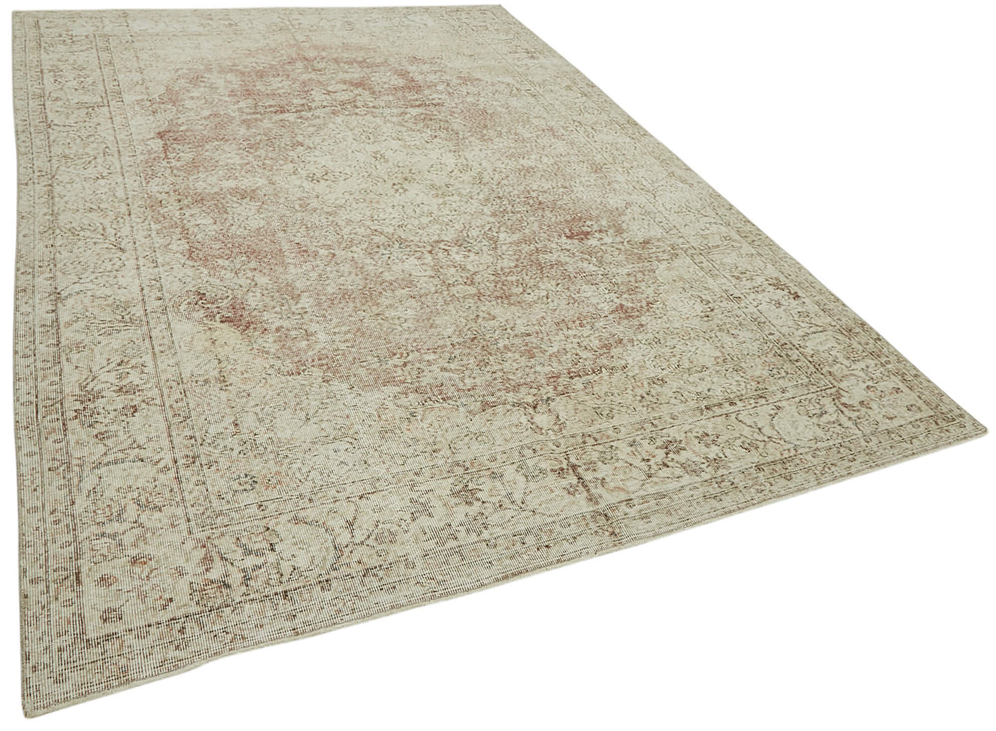 7x10 Hand-Knotted Turkish Vintage Rug - 47357