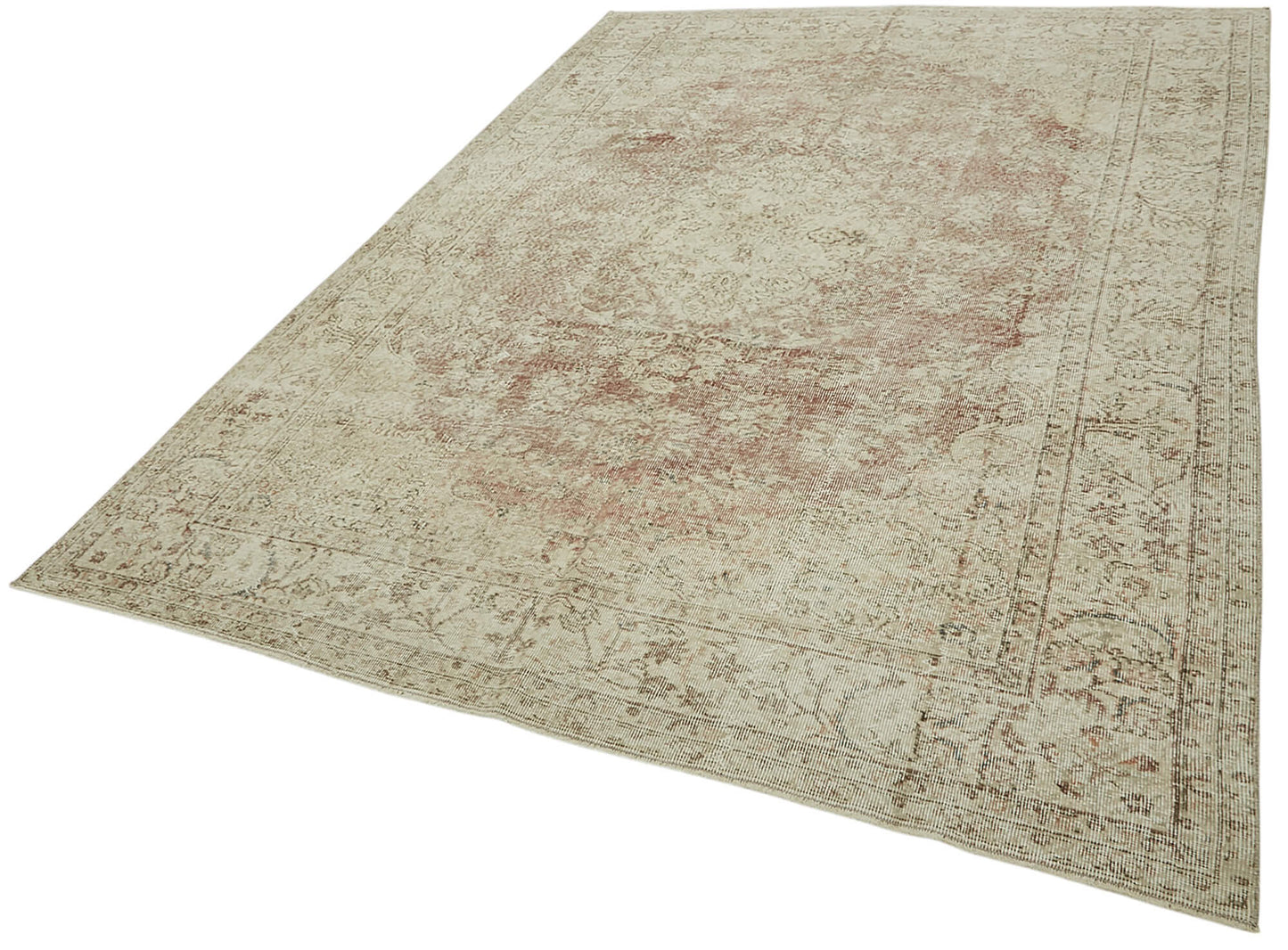 7x10 Hand-Knotted Turkish Vintage Rug - 47357