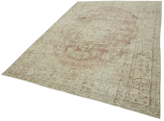 7x10 Hand-Knotted Turkish Vintage Rug - 47357