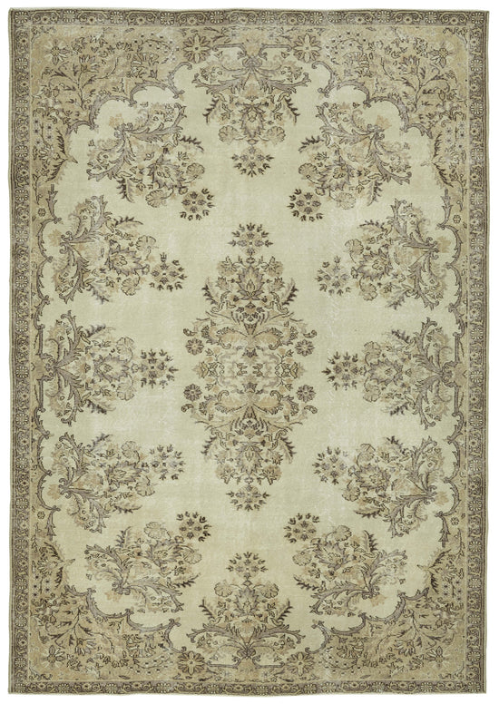 7x10 Hand-Knotted Turkish Vintage Rug - 47359