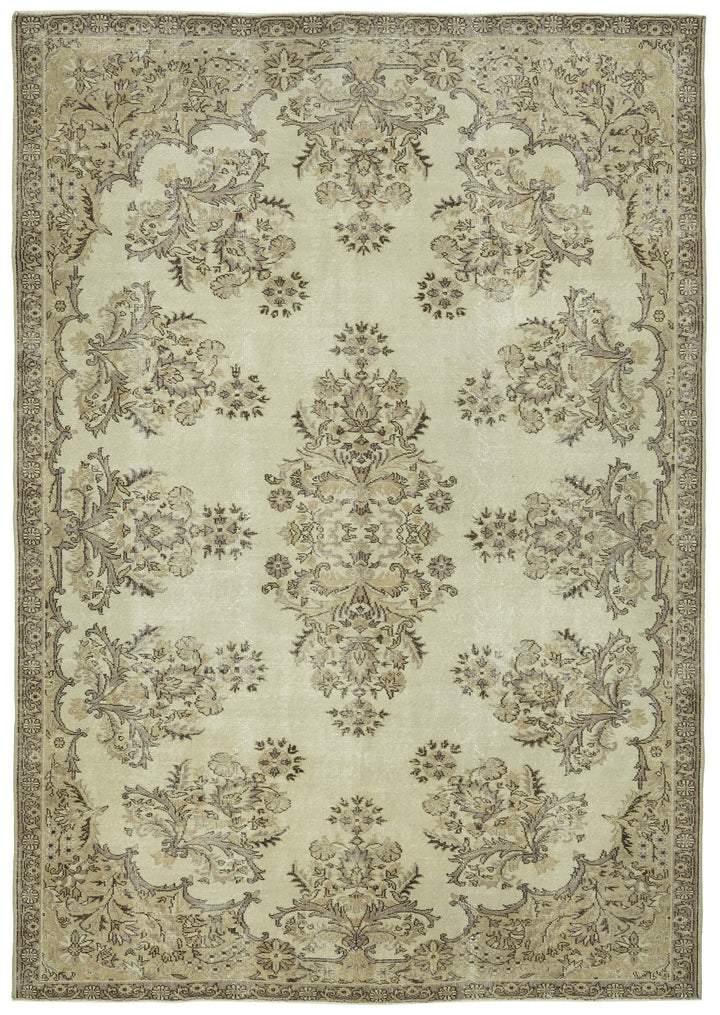 7x10 Hand-Knotted Turkish Vintage Rug - 47359