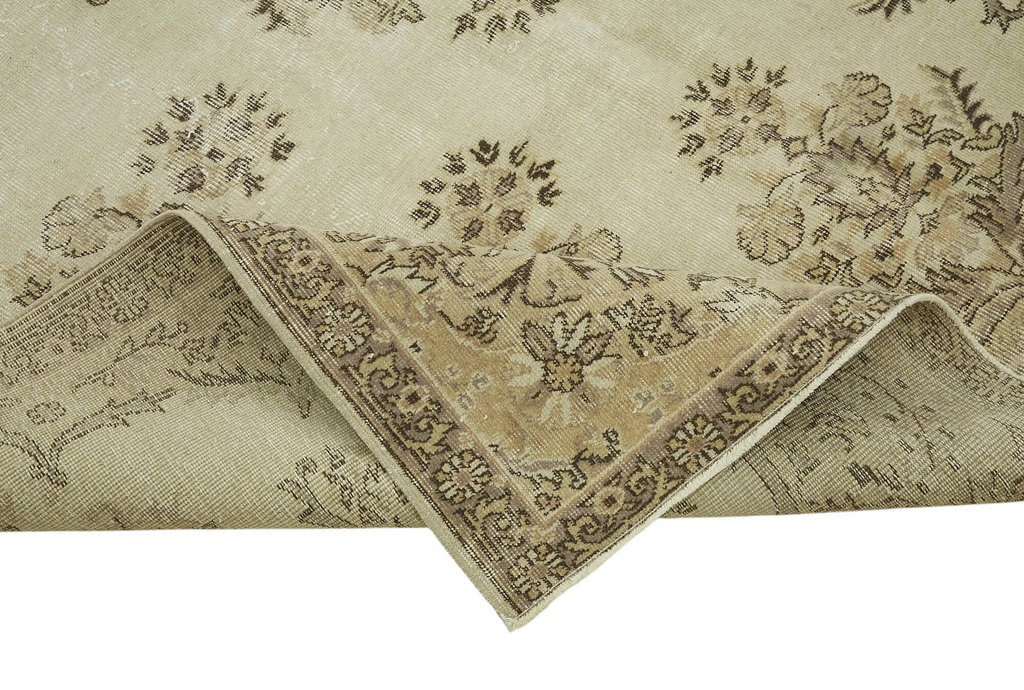 7x10 Hand-Knotted Turkish Vintage Rug - 47359