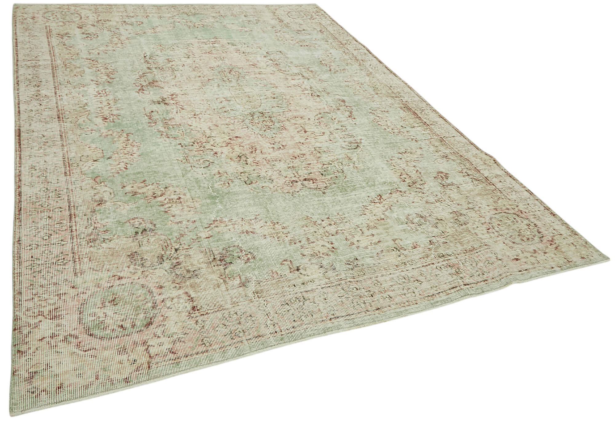 7x10 Hand-Knotted Turkish Vintage Rug - 47364