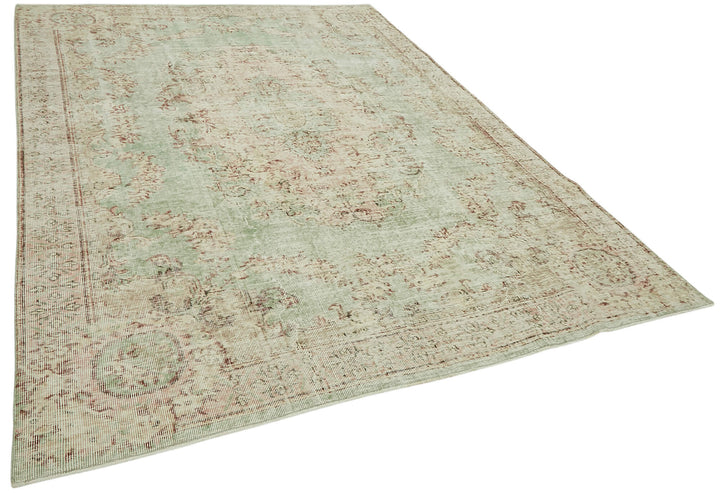 7x10 Hand-Knotted Turkish Vintage Rug - 47364