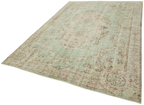7x10 Hand-Knotted Turkish Vintage Rug - 47364