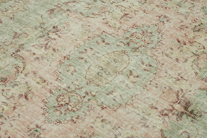 7x10 Hand-Knotted Turkish Vintage Rug - 47364