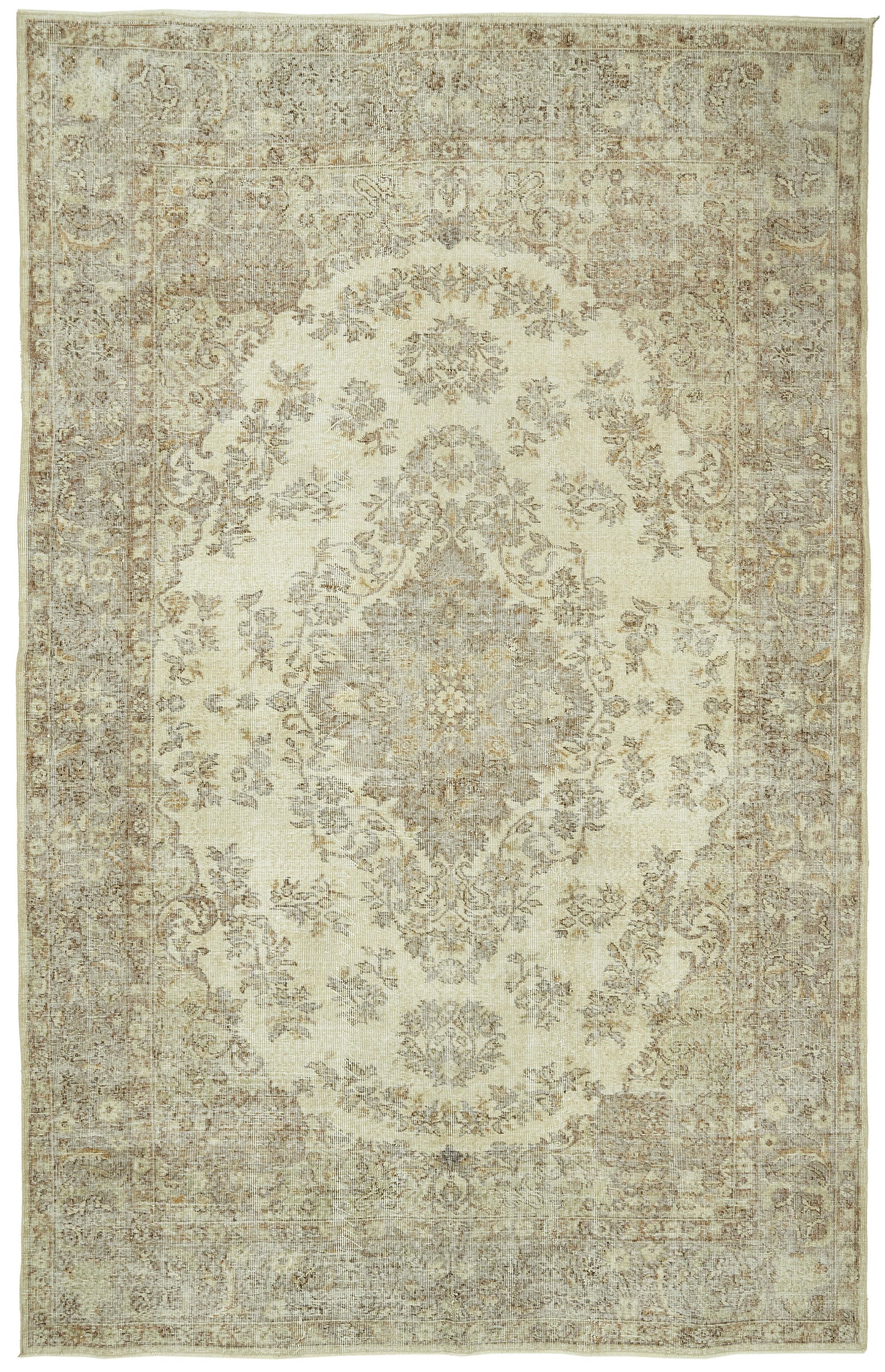 7x11 Hand-Knotted Turkish Vintage Rug - 47366