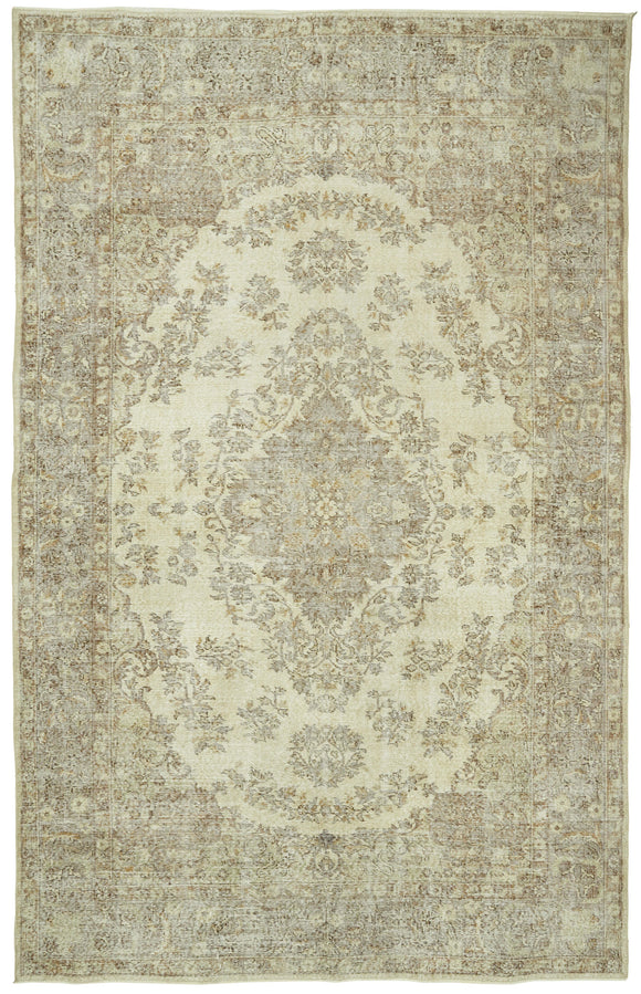 7x11 Hand-Knotted Turkish Vintage Rug - 47366