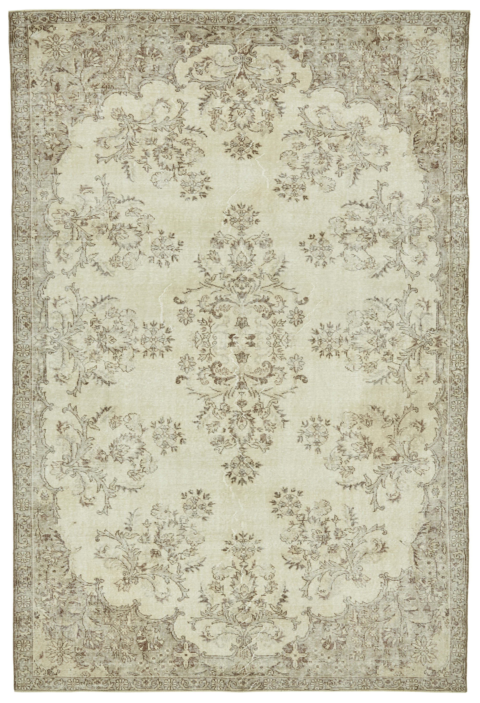 7x10 Hand-Knotted Turkish Vintage Rug - 47367