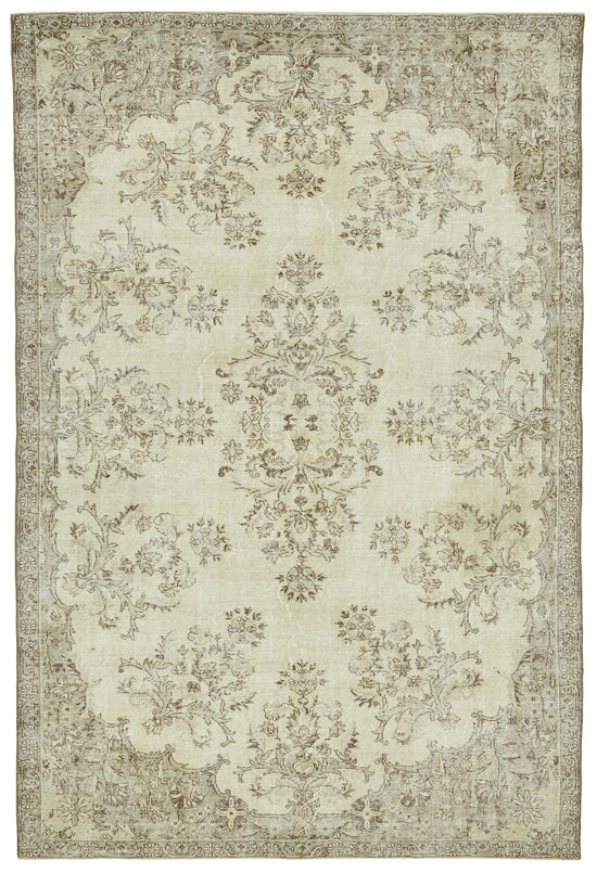 7x10 Hand-Knotted Turkish Vintage Rug - 47367
