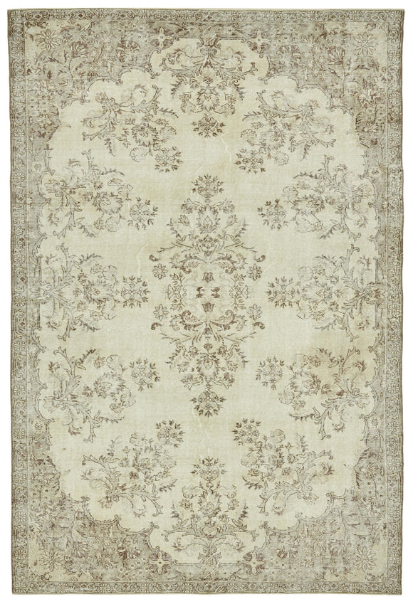 7x10 Hand-Knotted Turkish Vintage Rug - 47367