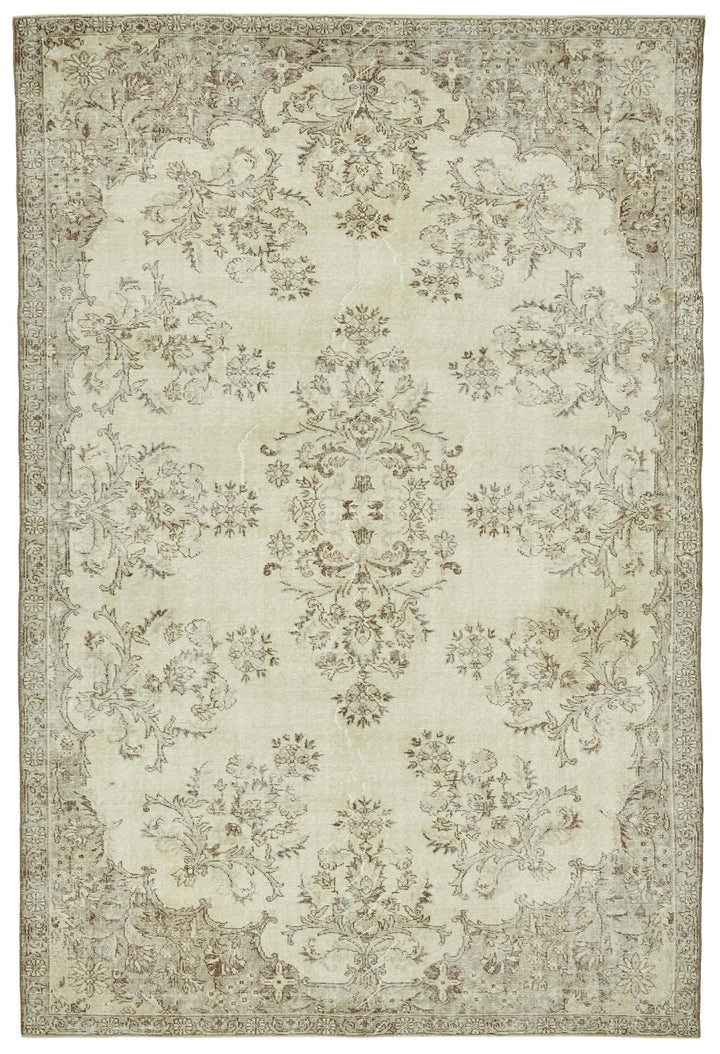 7x10 Hand-Knotted Turkish Vintage Rug - 47367