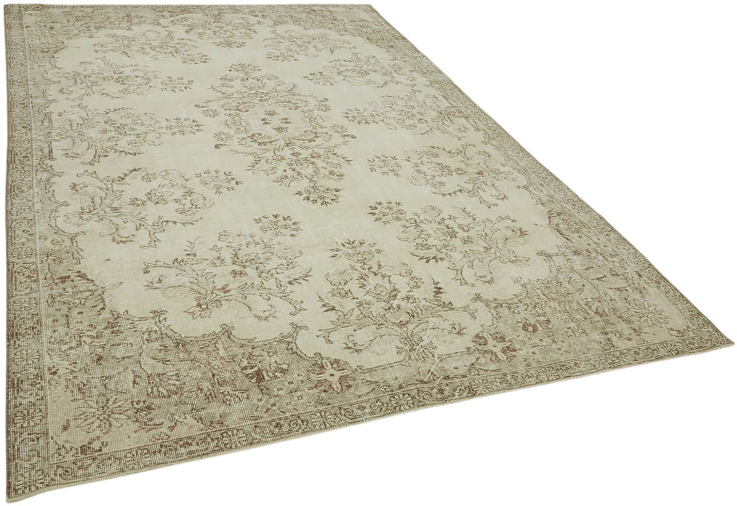 7x10 Hand-Knotted Turkish Vintage Rug - 47367