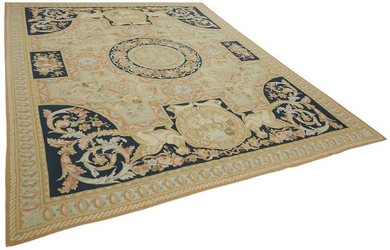 9x12 Floral Aubusson Kilim - 47368