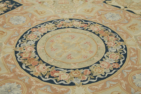 9x12 Floral Aubusson Kilim - 47368