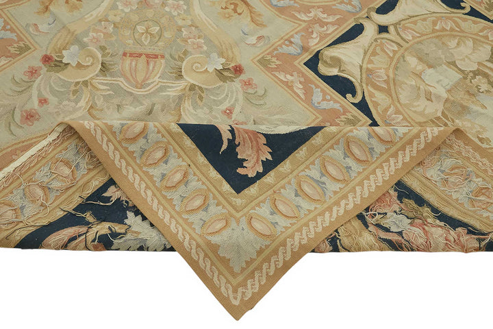 9x12 Floral Aubusson Kilim - 47368