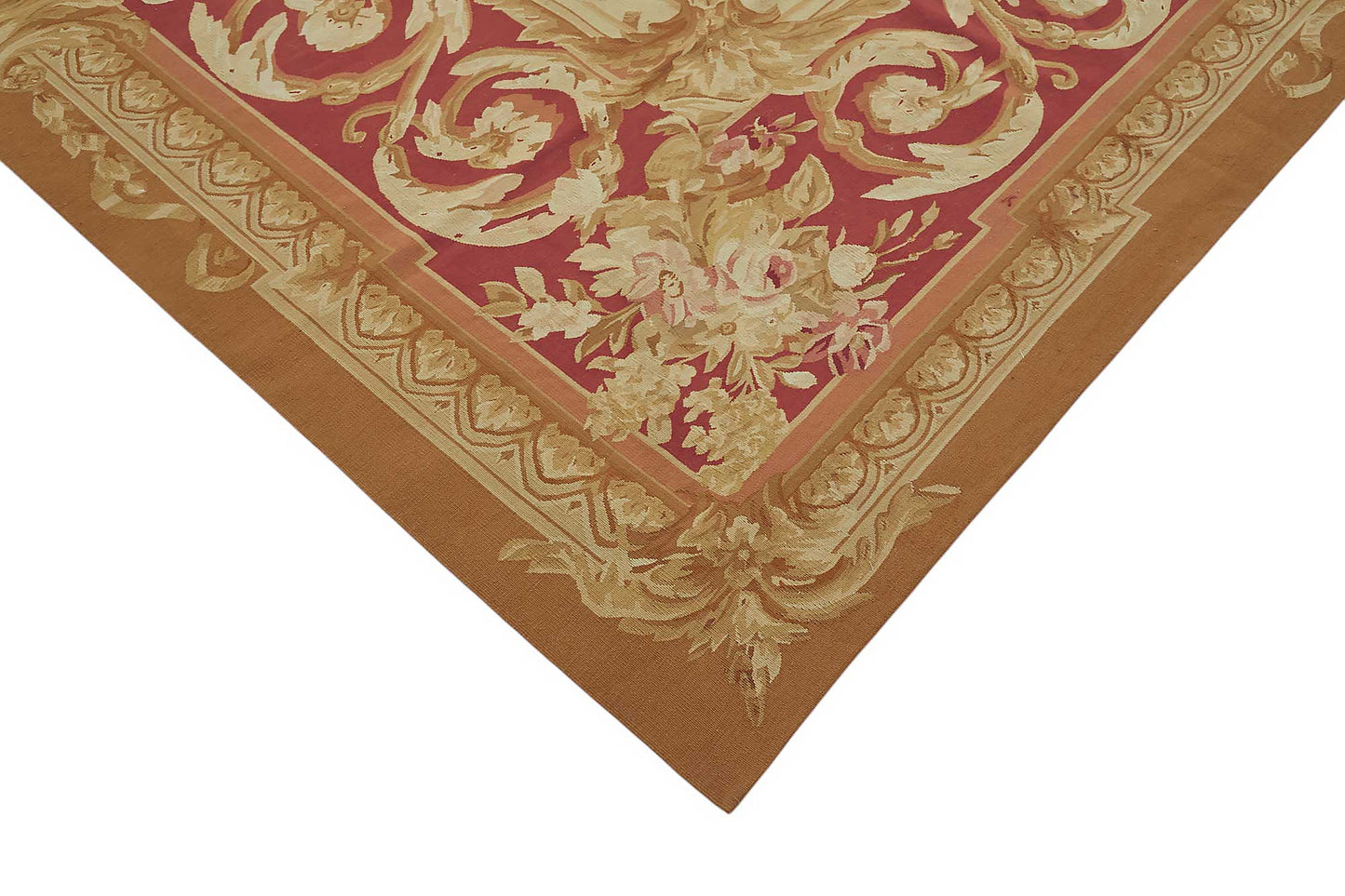 10x14 Floral Aubusson Kilim - 47369