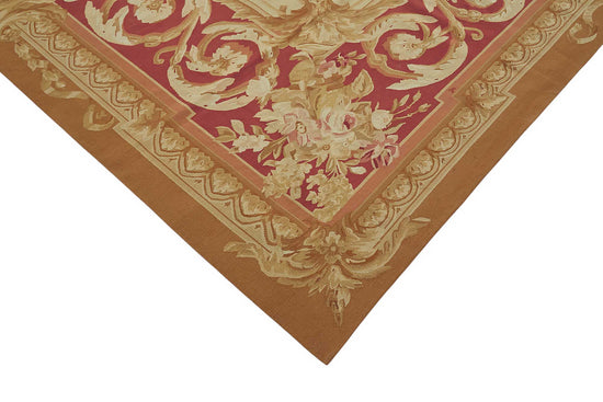 10x14 Floral Aubusson Kilim - 47369