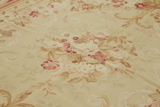 10x14 Floral Aubusson Kilim - 47369