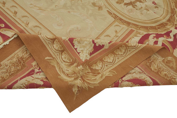 10x14 Floral Aubusson Kilim - 47369