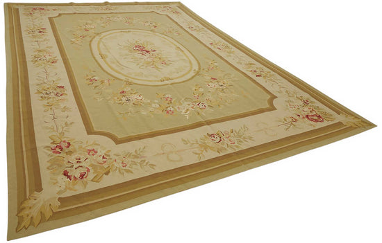 10x14 Floral Aubusson Kilim - 47370